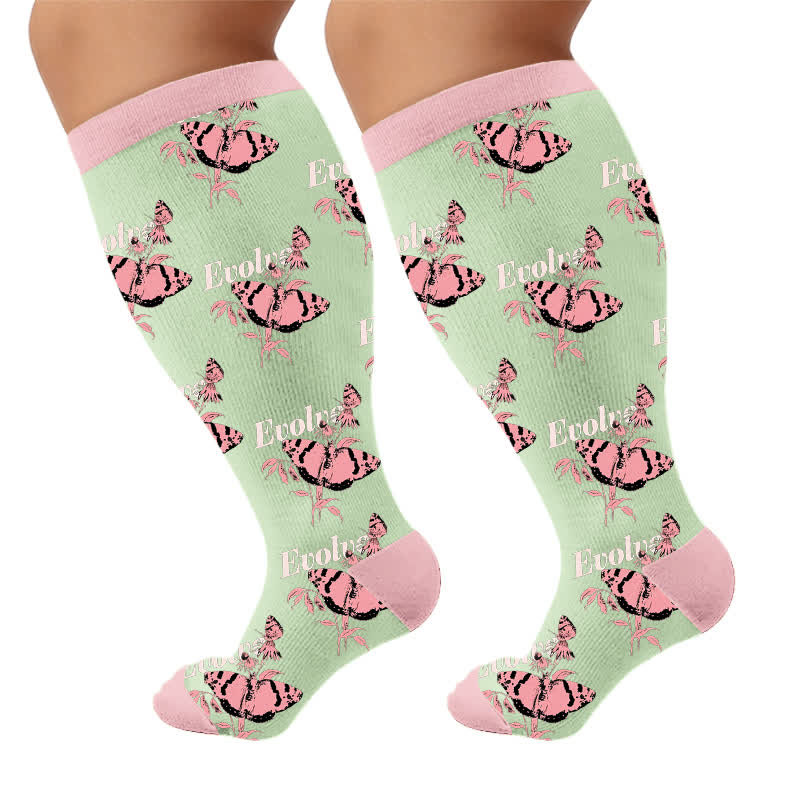 Plus Size Tulip Bloom Compression Socks - image 9