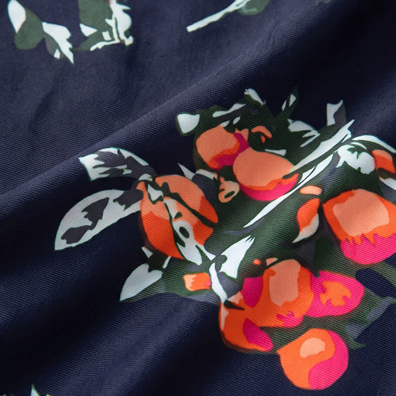 Leopard Flower Print Empire Waist Swim Dress - image 10