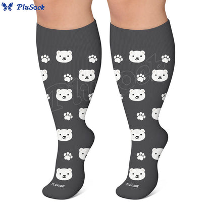Plus Size Cute Bear Compression Socks - image 7