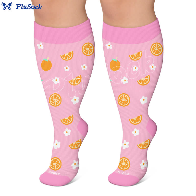Plus Size Fruit Print Compression Socks - image 7