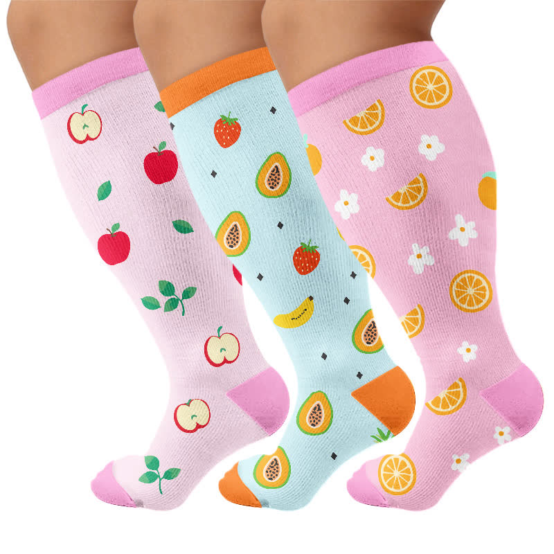 Plus Size Fruit Print Compression Socks - image 4