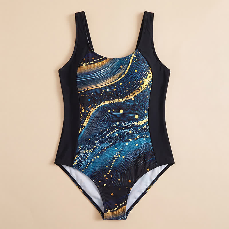 Vacation Wide Strap Tropical Floral One-Piece Swimsuit - image 7
