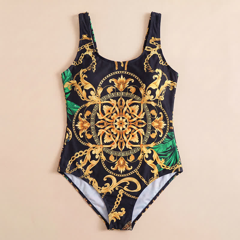 Scoop Wide Strap Floral Print One-Piece Swimsuit - image 7
