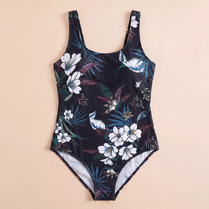 Scoop Wide Strap Floral Print One-Piece Swimsuit - image 8