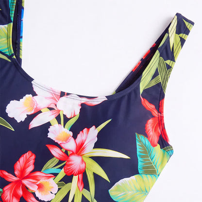 Tropical Leopard Flower Cat Print One-Piece Swimsuit - image 11