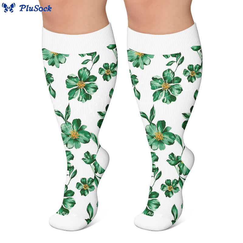 Plus Size Botanical Garden Compression Socks - image 5