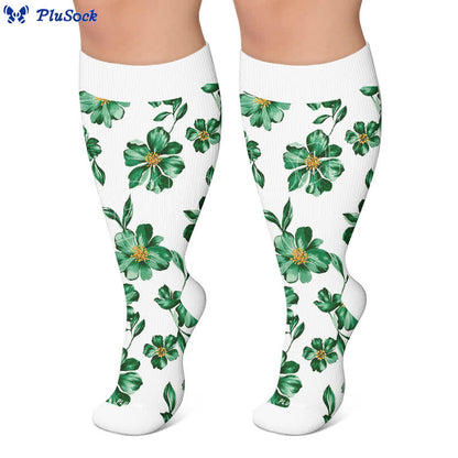 Plus Size Botanical Garden Compression Socks - image 5