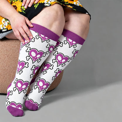 Plus Size Bat Heart Compression Socks - image 3