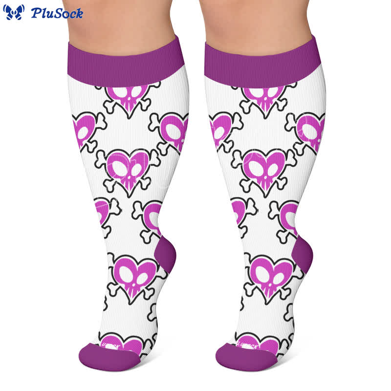Plus Size Bat Heart Compression Socks - image 7