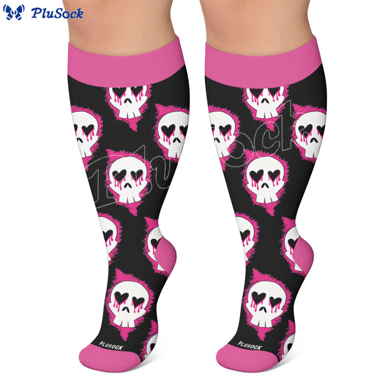 Plus Size Bat Heart Compression Socks - image 6