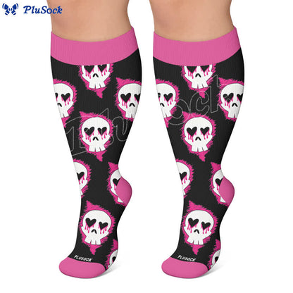 Plus Size Bat Heart Compression Socks - image 6