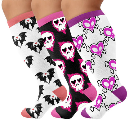 Plus Size Bat Heart Compression Socks - image 4
