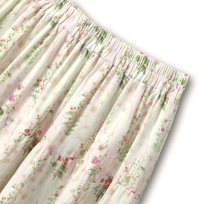 Plus Size Batwing Sleeve Blouse Floral Tiered Midi Skirt Set - image 6
