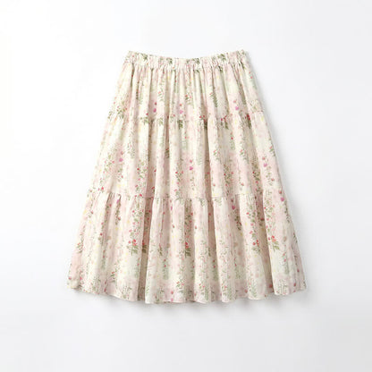Plus Size Batwing Sleeve Blouse Floral Tiered Midi Skirt Set - Midi Skirt - 6XL - image 9