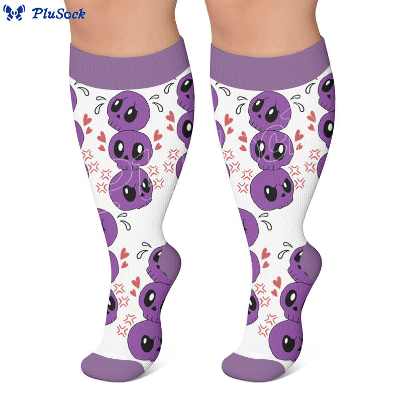 Plus Size Skull Alien Compression Socks - image 5