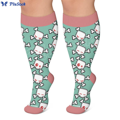 Plus Size Skull Alien Compression Socks - image 4