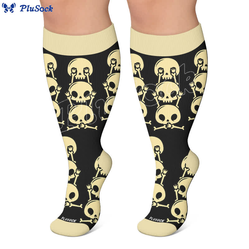 Plus Size Skull Alien Compression Socks - image 6
