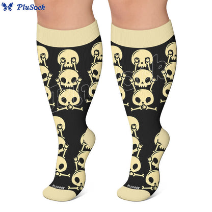 Plus Size Skull Alien Compression Socks - image 6