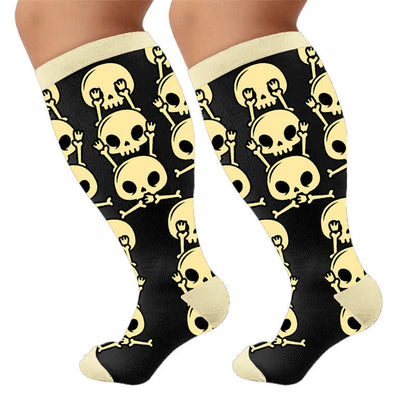 Plus Size Skull Alien Compression Socks - image 10