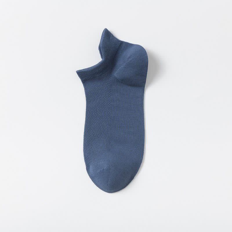 Breathable Mesh Ankle Socks (6 Pairs) - Navy Blue - EU39-44(US6-10) - image 5