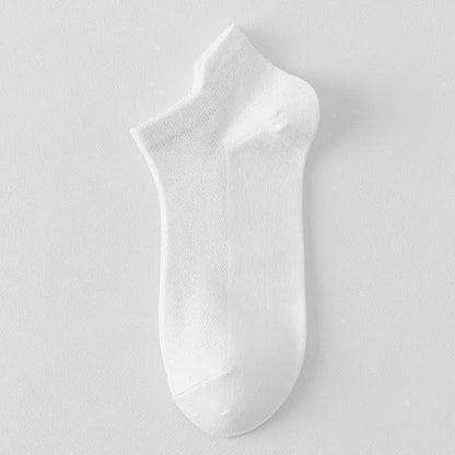 Breathable Mesh Ankle Socks (6 Pairs) - White - EU39-44(US6-10) - image 4