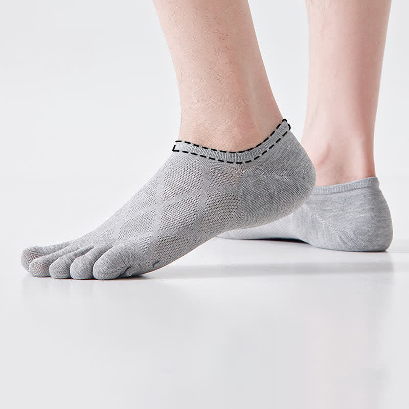 Breathable Bamboo Five Toe No Show Sokcs(3 Pairs) - image 2