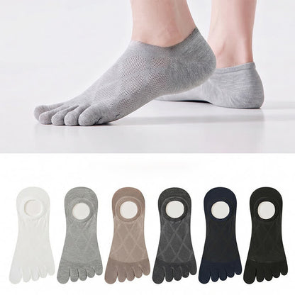 Breathable Bamboo Five Toe No Show Sokcs(3 Pairs) - image 0