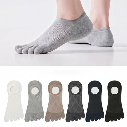 Breathable Bamboo Five Toe No Show Sokcs(3 Pairs) - image 0