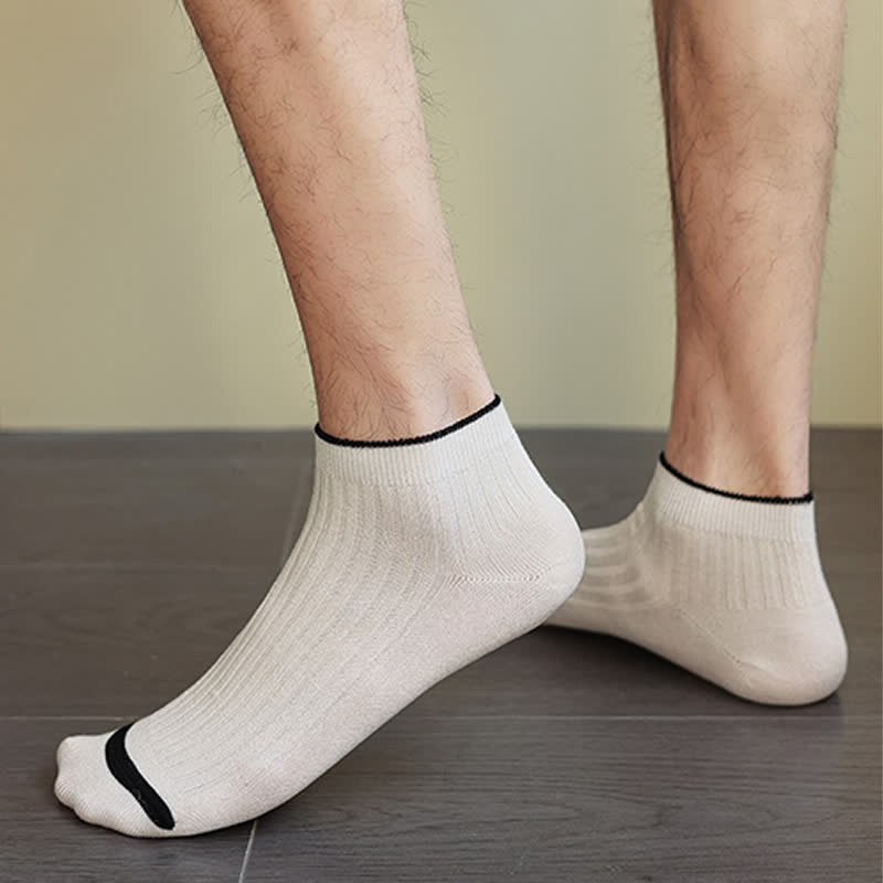 Casual Ribbed Bamboo Ankle Socks (5 Pairs) - image 2