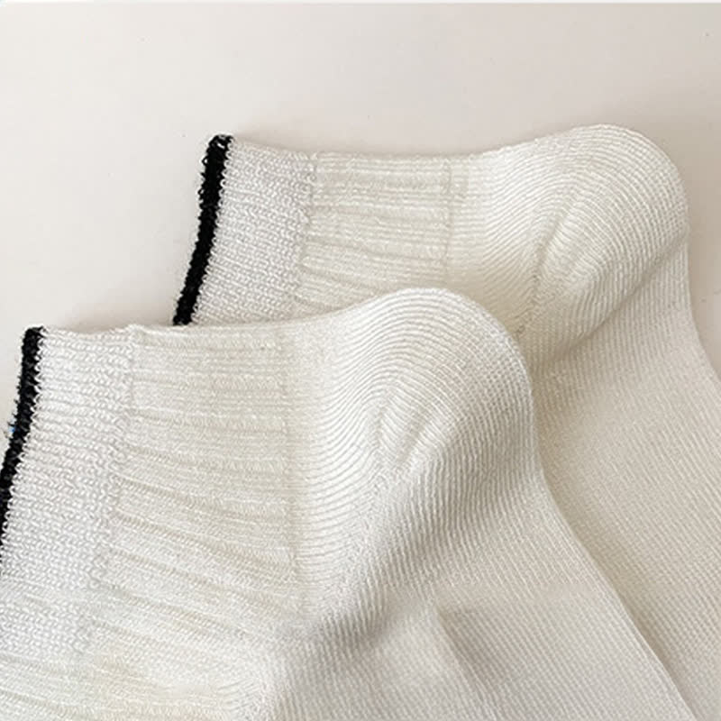 Casual Ribbed Bamboo Ankle Socks (5 Pairs) - image 8