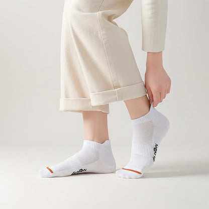 Breathable Cushioned Ankle Socks (5 Pairs) - White - EU36-44(US3-10) - image 1