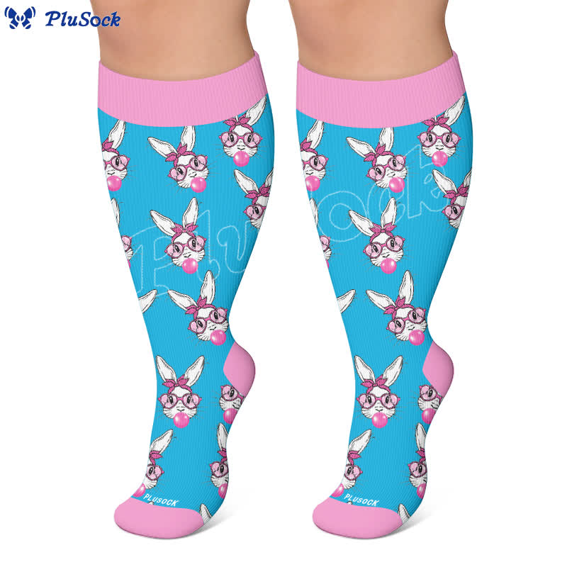 Plus Size Colorblock Animal Compression Socks - image 5