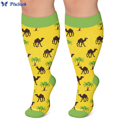 Plus Size Camel Palm Compression Socks - image 4