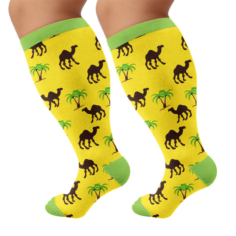 Plus Size Camel Palm Compression Socks - image 8