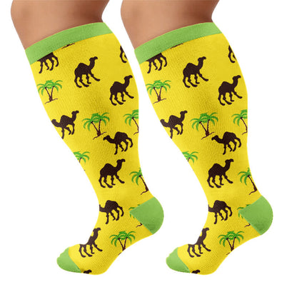 Plus Size Camel Palm Compression Socks - image 8