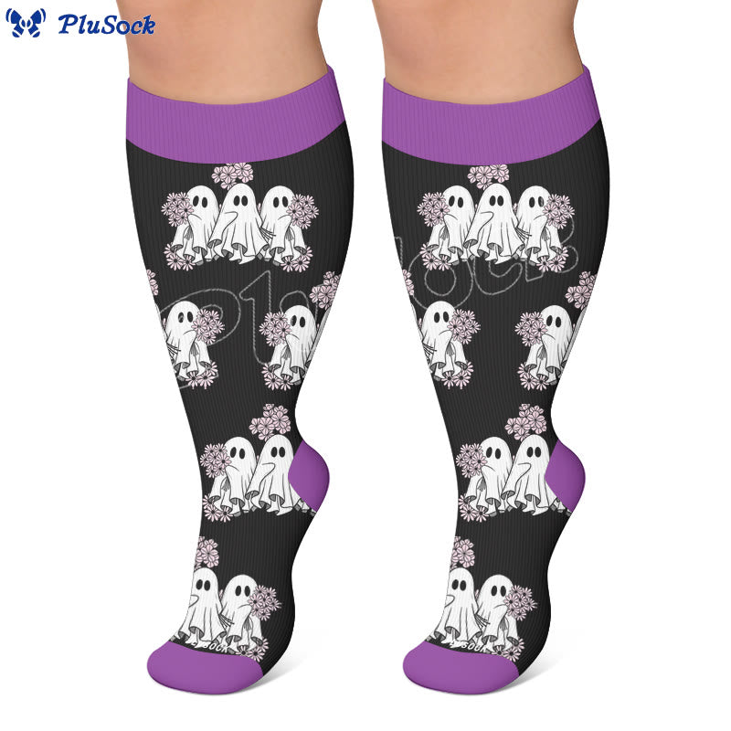 Plus Size Cute Spooky Compression Socks - image 4