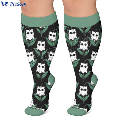 Plus Size Cute Spooky Compression Socks - image 5