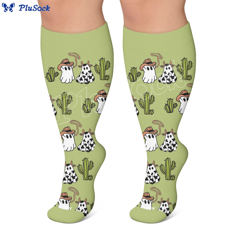Plus Size Cute Spooky Compression Socks - image 6