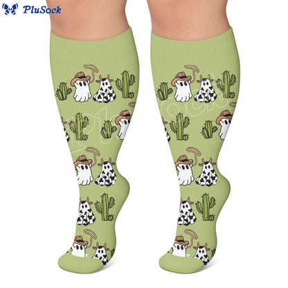 Plus Size Cute Spooky Compression Socks - image 6