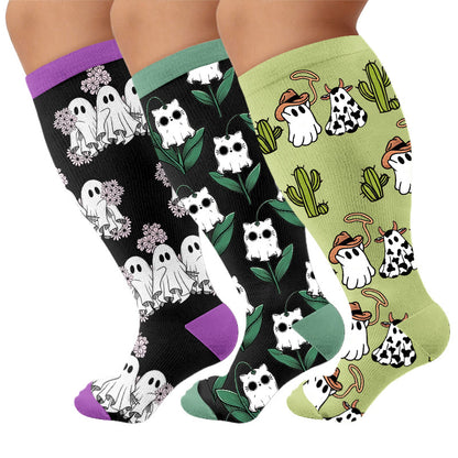 Plus Size Cute Spooky Compression Socks - image 7