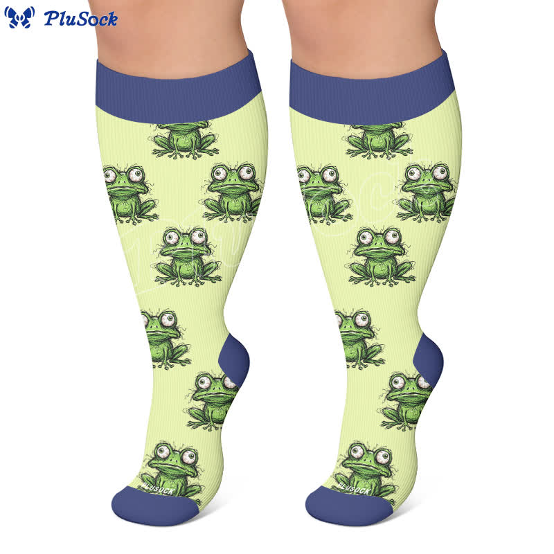 Plus Size Frog Owl Compression Socks - image 4
