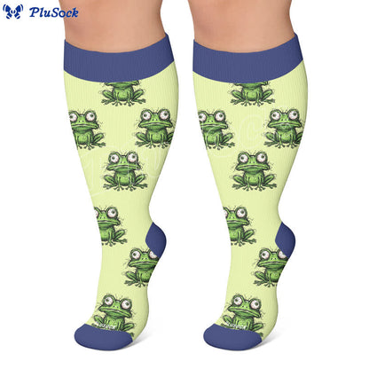 Plus Size Frog Owl Compression Socks - image 4