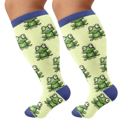 Plus Size Frog Owl Compression Socks - image 8