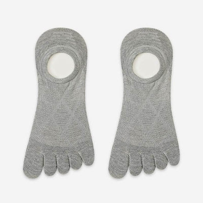 Breathable Bamboo Five Toe No Show Sokcs(3 Pairs) - Light Gray - EU36-45(US3-11) - image 7
