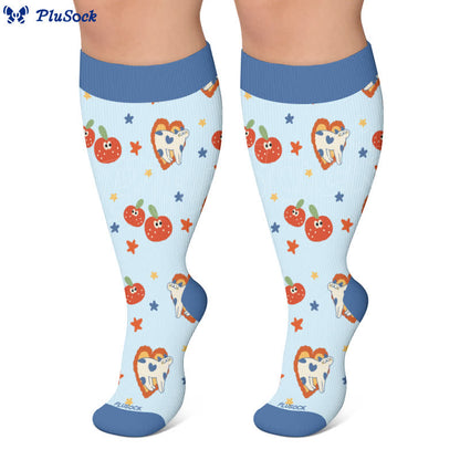 Plus Size Cartoon Cat Dog Compression Socks - image 7
