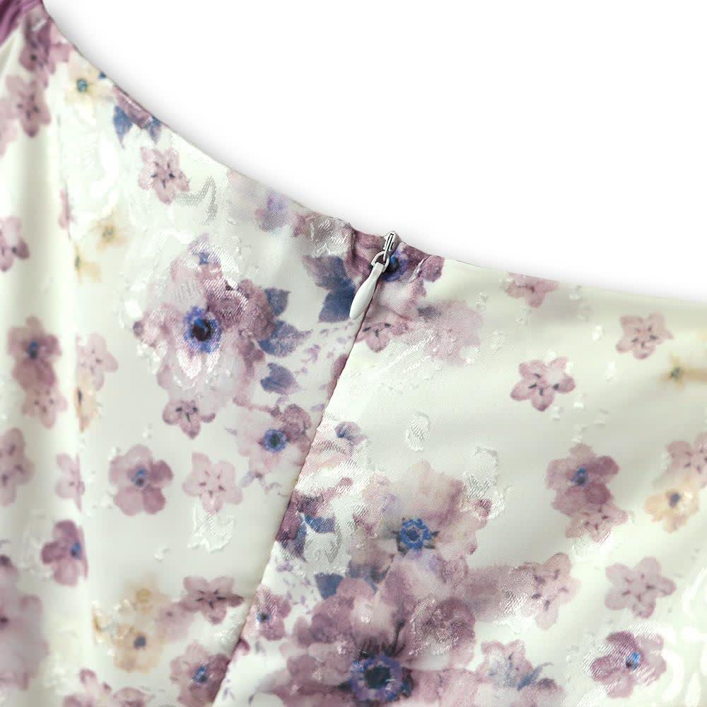 Plus Size Square Neck Puff Contrast Floral Tiered A-line Sundresses - image 3