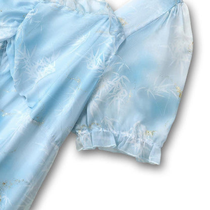 Plus Size Lightweight Puff Short Sleeve Summer Dresses - image 3