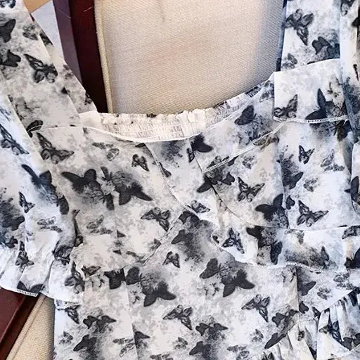 Plus SizeSquare Neck Puff Short Sleeve Floral Tiered Summer Dress - image 3