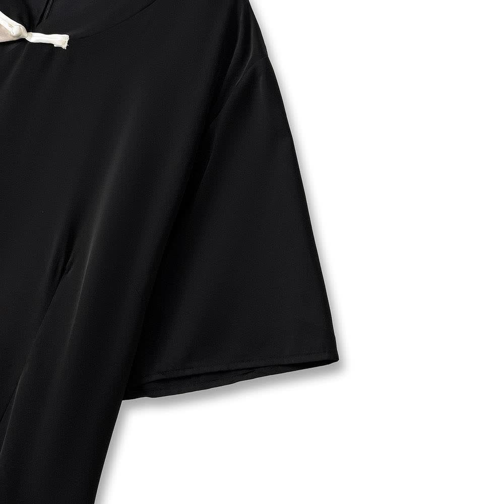 Mandarin Collar Short Sleeve Lightweight Summer Dresses - image 3