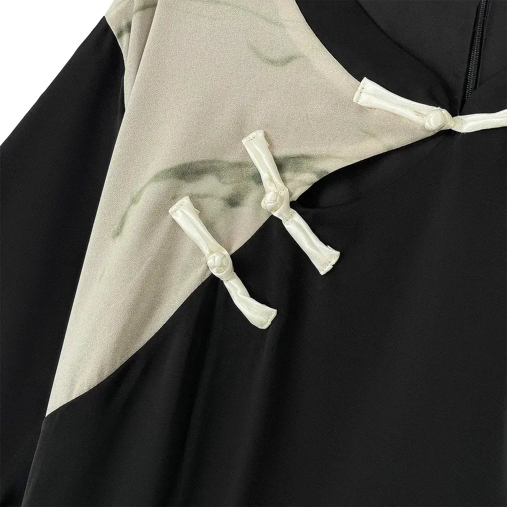 Mandarin Collar Short Sleeve Lightweight Summer Dresses - image 2